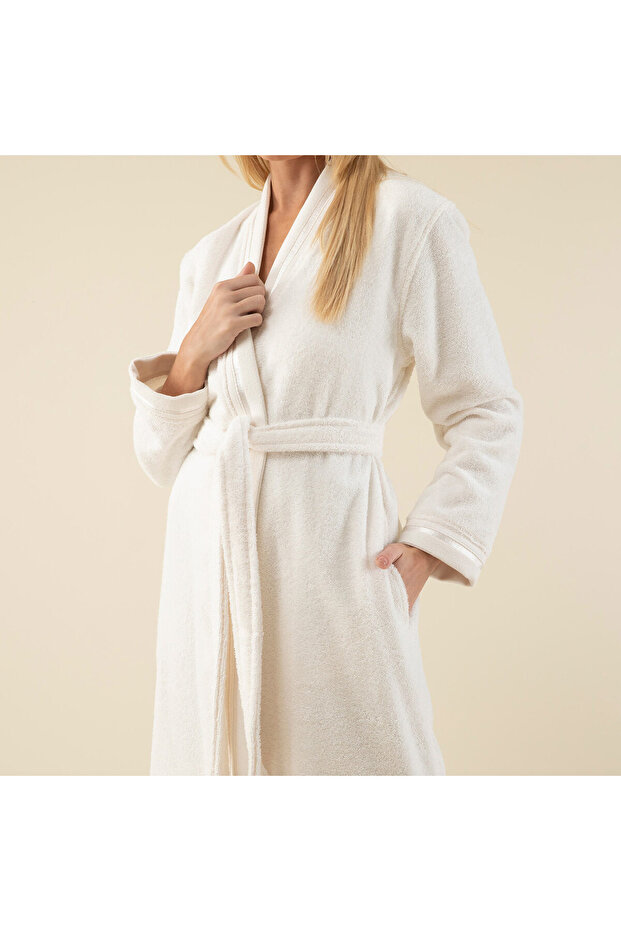 Chic Kadın Bornoz Ekru - 4