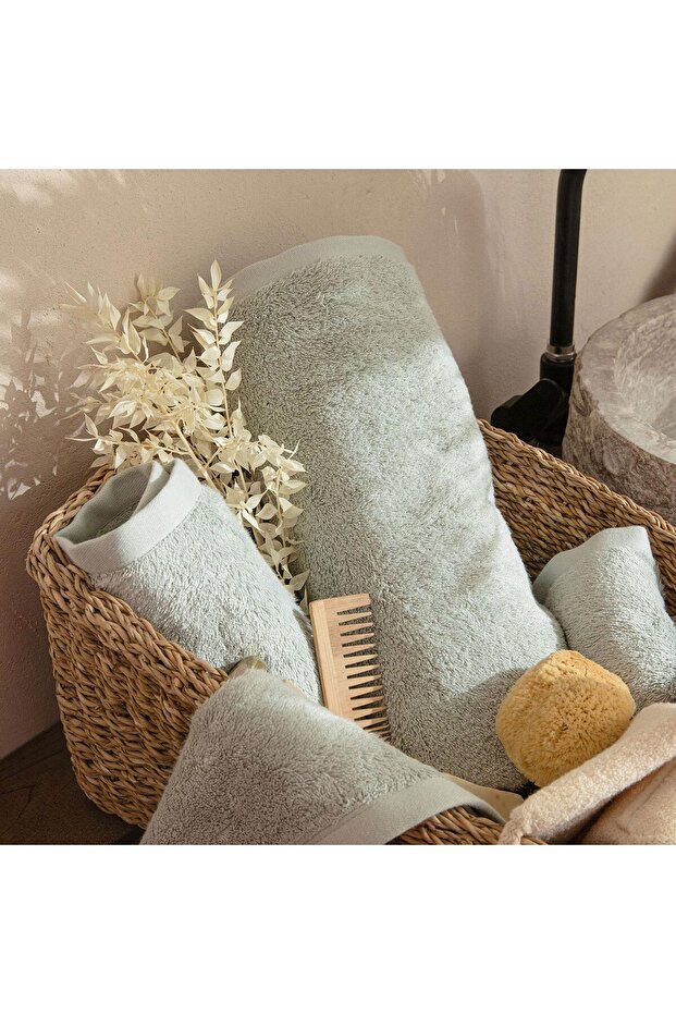 Solid El Havlusu 33x33 cm DUMAN YEŞİLİ - 2