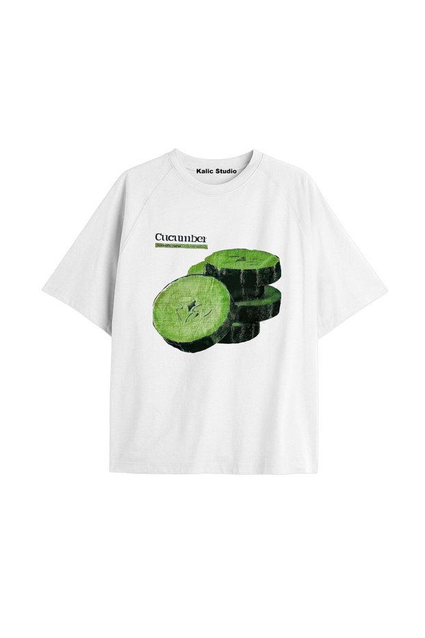 Y2K Vintage Pickles Printed White T-Shirt Kod 207