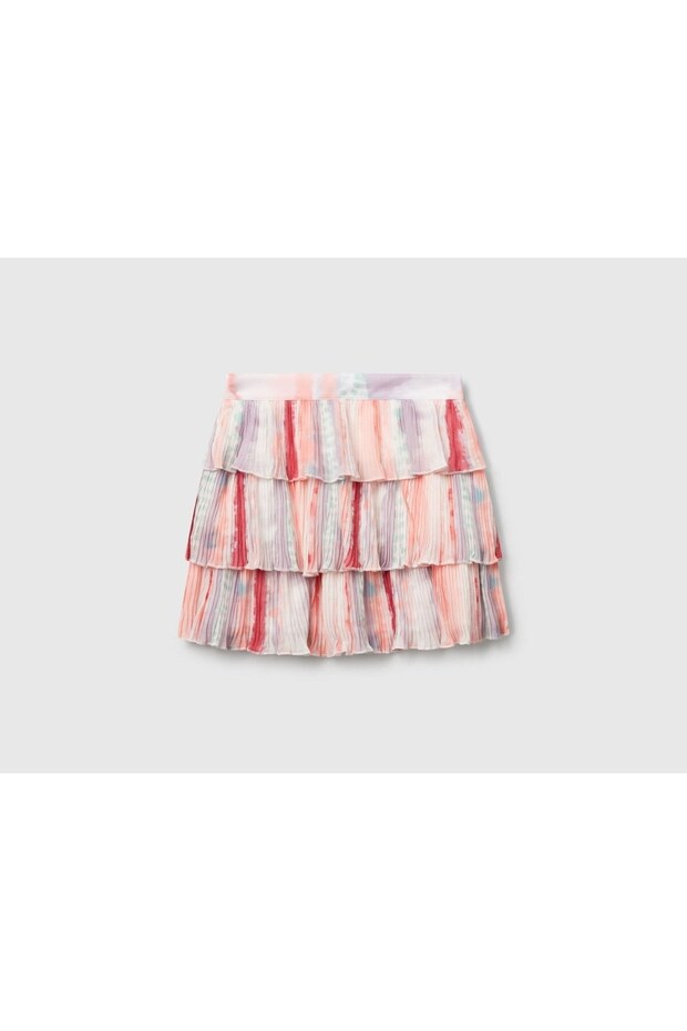 Girl's Pink Bnt-G Tie-Dye Skirt