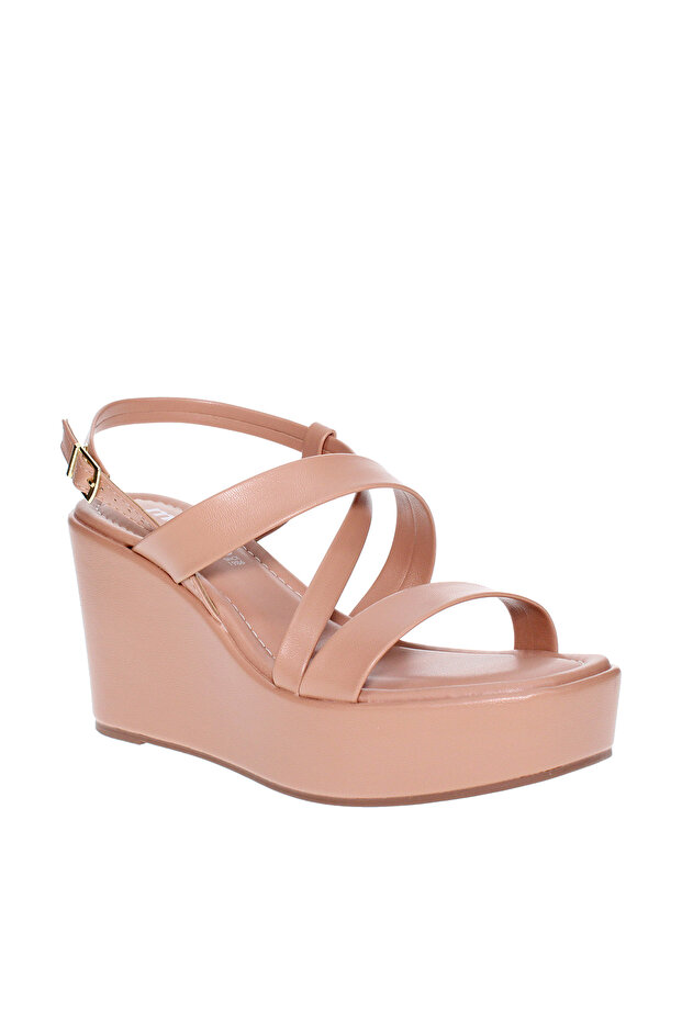 Ladies Wedge Sandals Beige | Made In Brazil