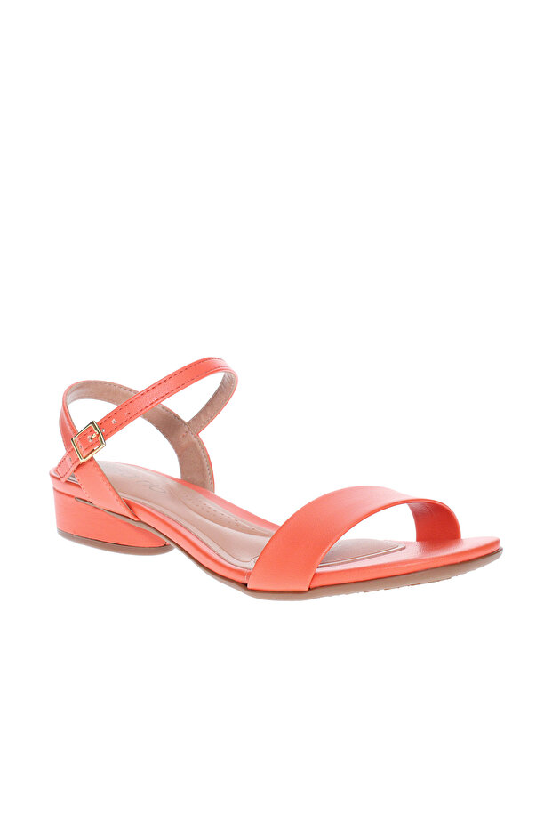 Ladies Sandals With Back Strap Orange | Made In Brazil