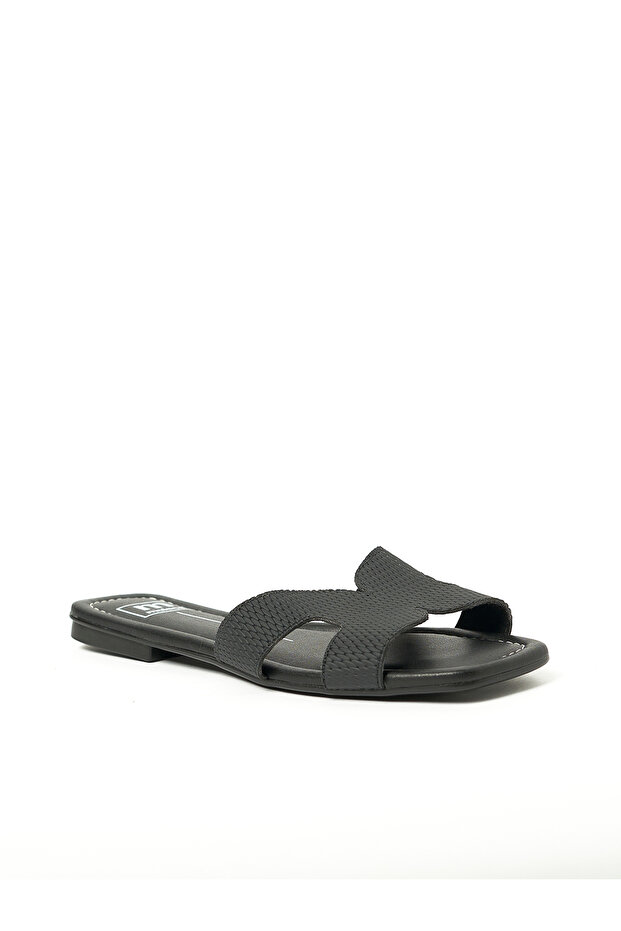 Ladies Flat Sandals Black | Made In Brazil