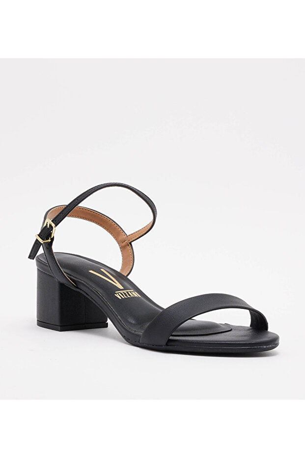 Vizzano Ladies Mid Heel Sandals Black | Made In Brazil