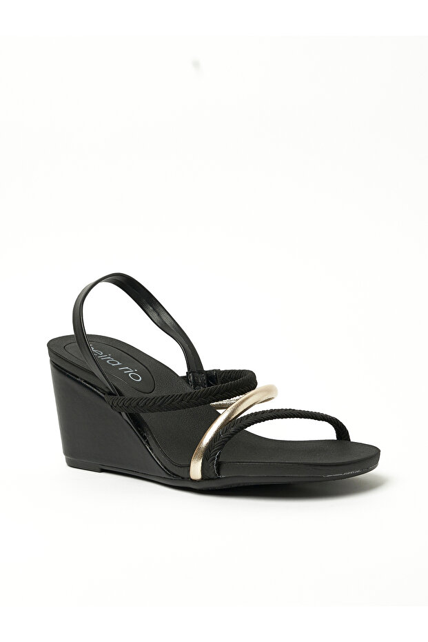 Ladies Sandals With Back Strap Black | Made In Brazil