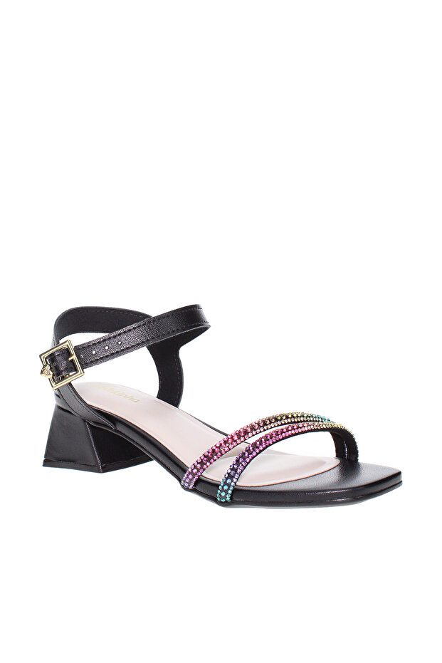Pre Teen Girls Sandals With Back Strap Black | Made In Brazil