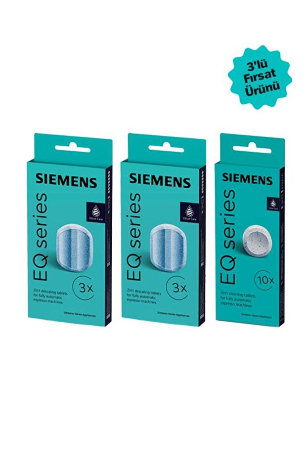 3'lü AVANTAJLI PAKET SIEMENS KİREÇ TEMİZLEME TABLETİ & SIEMENS TEMİZLEME TABLETİ - 1