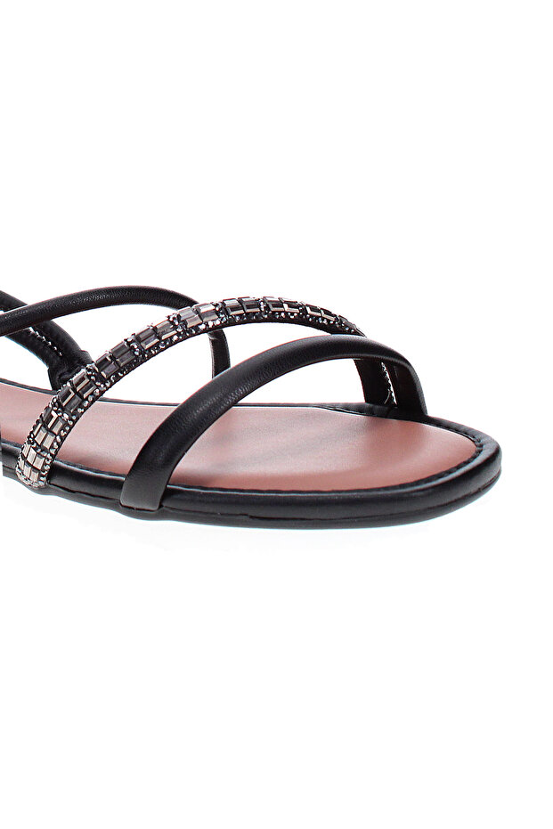 Ladies Flat Sandals Black | Made In Brazil - 5