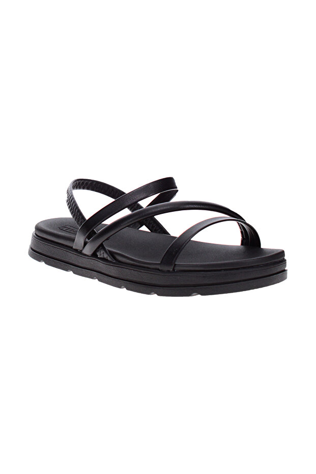 Ladies Flat Sandals Black | Made In Brazil
