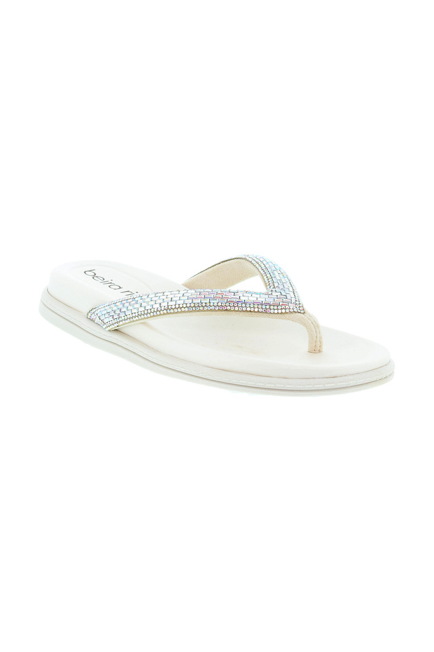 Ladies Flat Sandals Silver | Made In Brazil