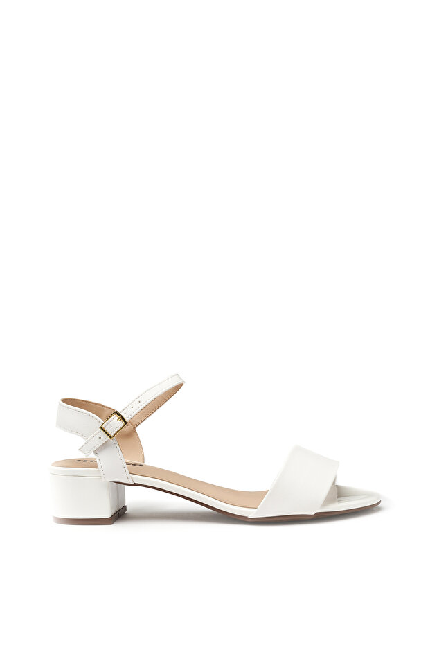 Ladies Low Heel Sandals White | Made In Brazil