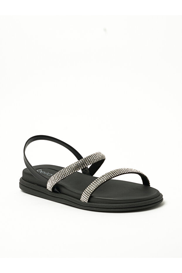 Ladies Flat Sandals Black | Made In Brazil