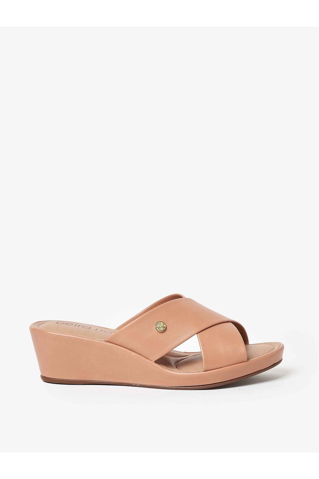 Ladies Wedge Sandals Nude | Made In Brazil