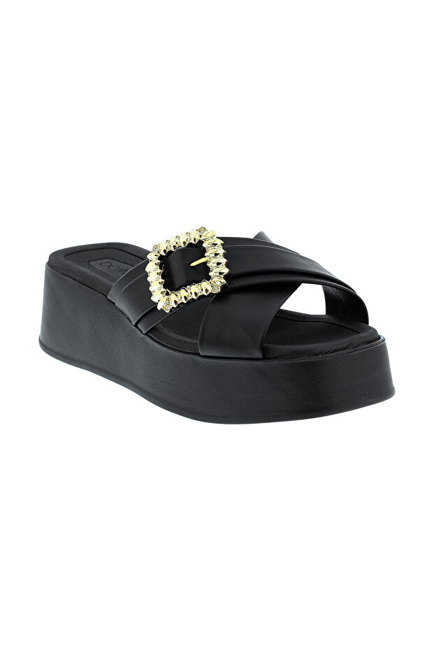 Ladies Flat Sandals Black | Made In Brazil