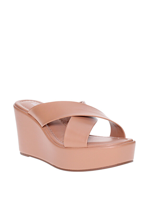 Ladies Wedge Sandals Beige | Made In Brazil
