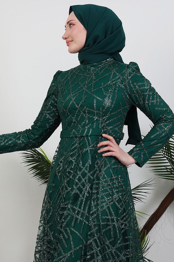 Cansu Simli Abiye Zümrüt - 6