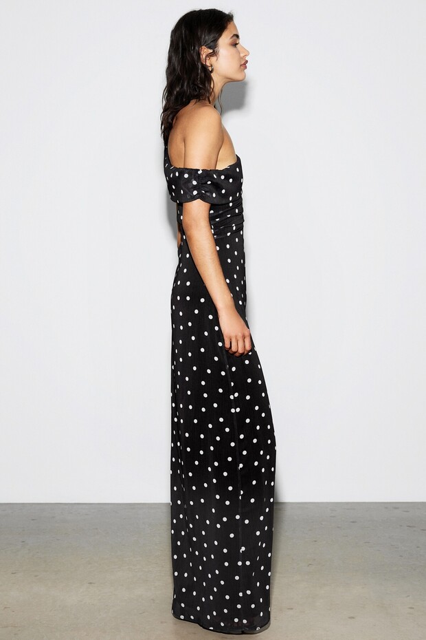 Asimetrik puantiyeli elbise - 3