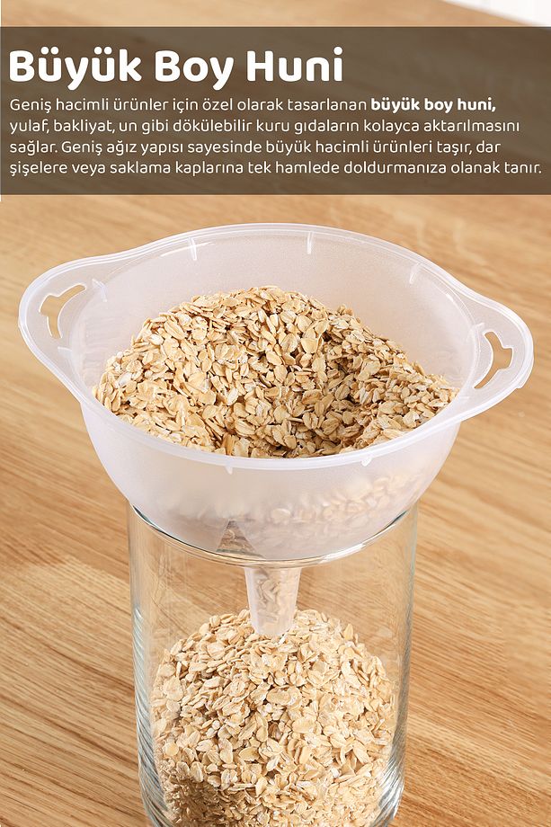3'lü Huni Seti - İç İçe Geçebilir İstiflenebilir 3 Boy Huni Seti - 4