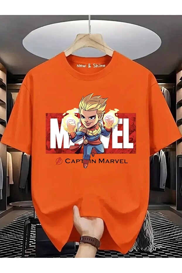 Superhero Captain Printed Oversize T-Shirt
