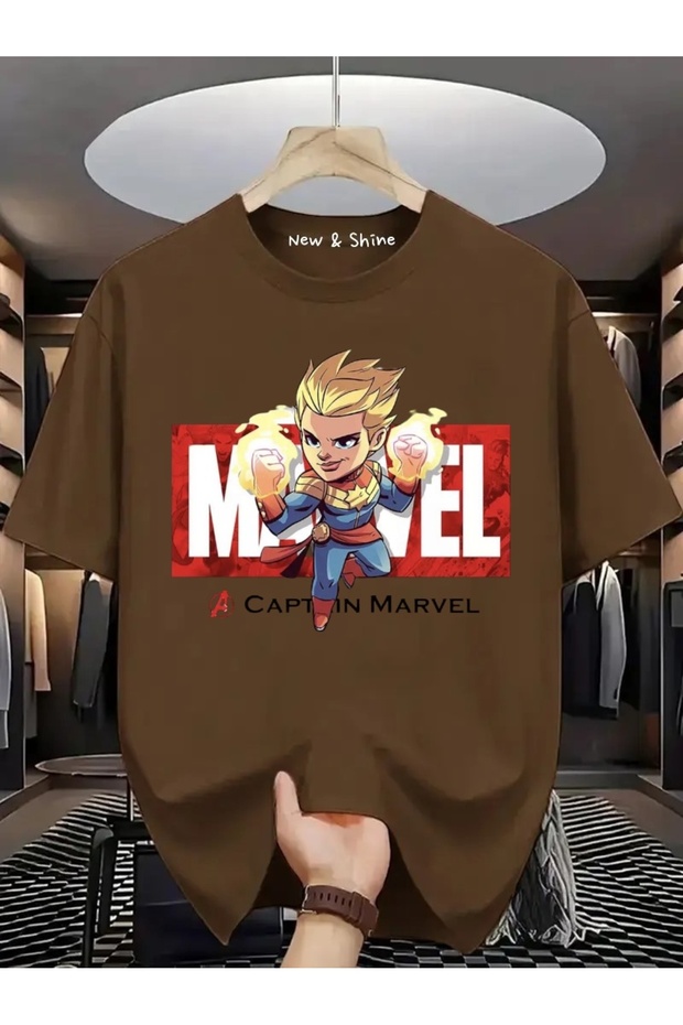 Superhero Captain Printed Oversize T-Shirt