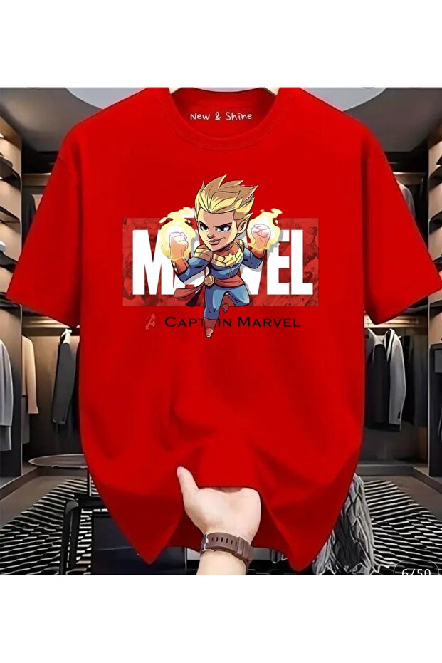 Superhero Captain Printed Oversize T-Shirt