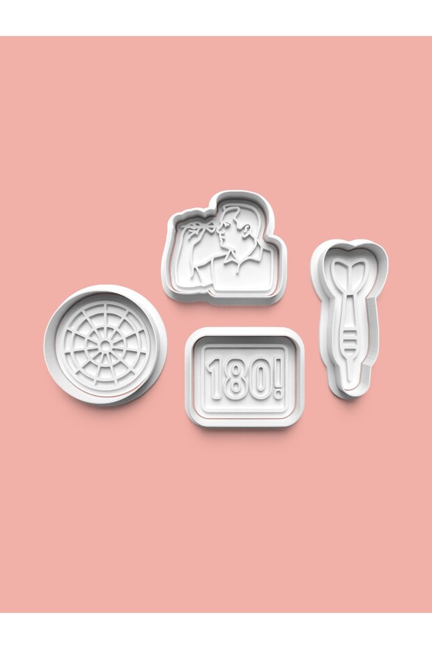 Dart Cookie Mold and Sugar Paste Mold Set of 4 0853-Set