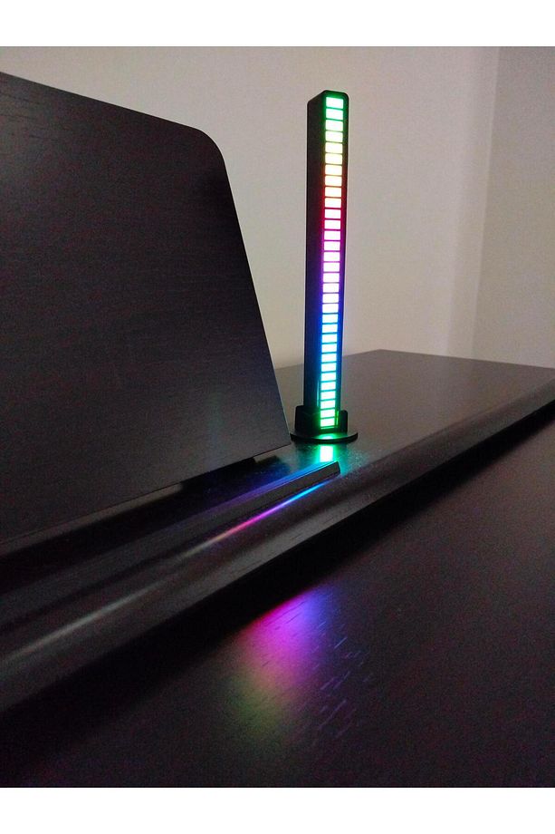 2'li Rgb Çubuk Müzik & Ses Animasyonlu Ekolayzer (ŞARJLI-TAŞINABİLİR) Siyah 18cm (2 adet) - 6