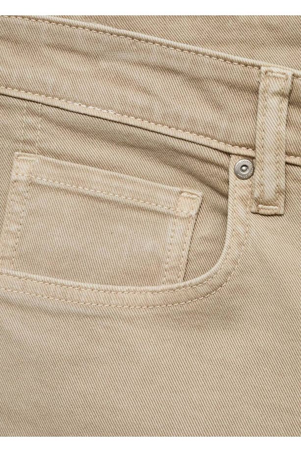 Slim fit kot bermuda şort - 7
