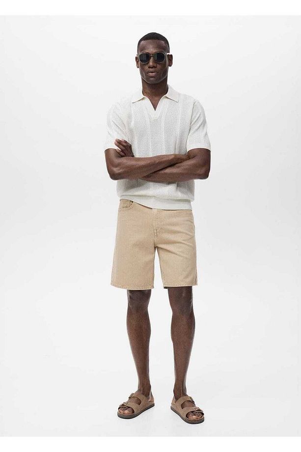 Regular fit jean bermuda şort - 2