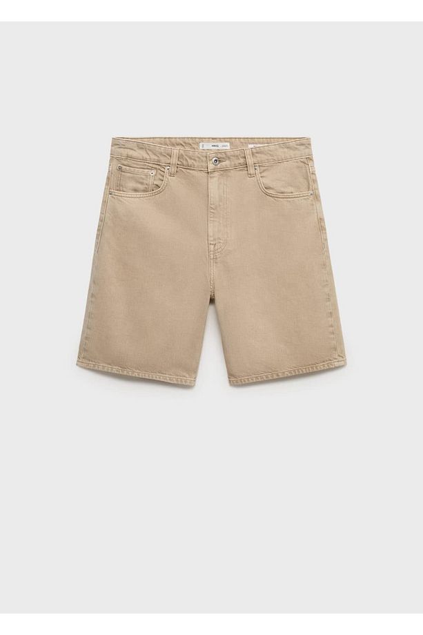 Regular fit jean bermuda şort - 3