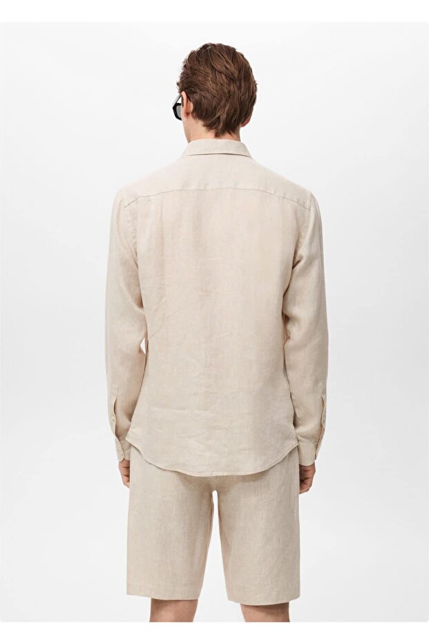 %100 keten gömlek - 4