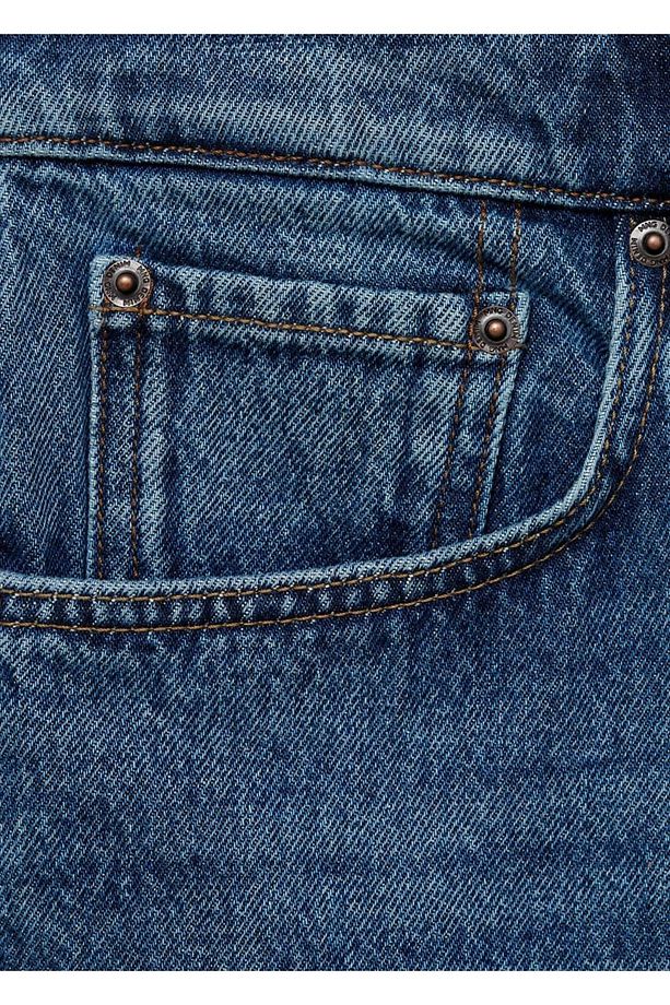 Regular fit jean bermuda şort - 5