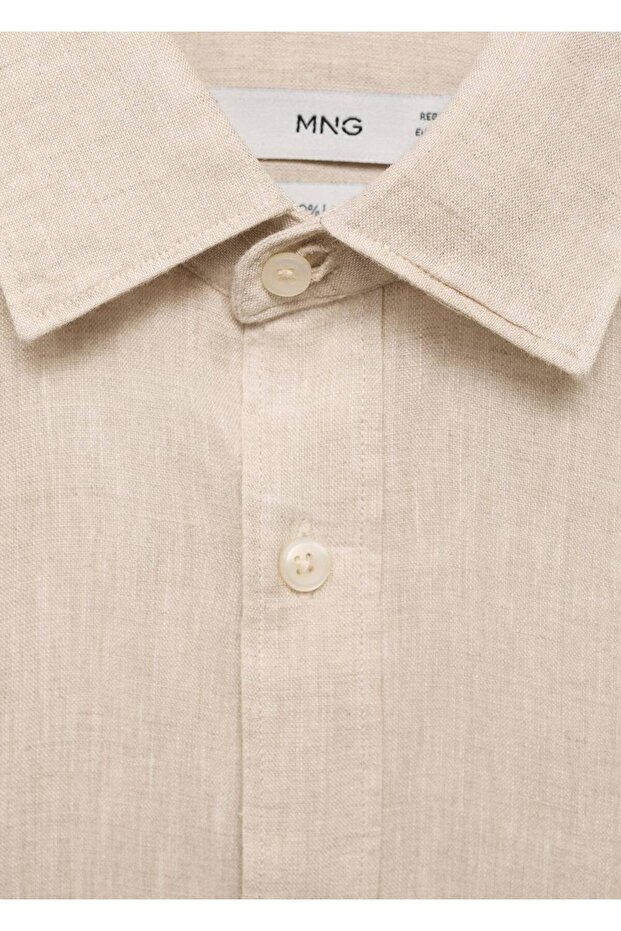 %100 keten gömlek - 7