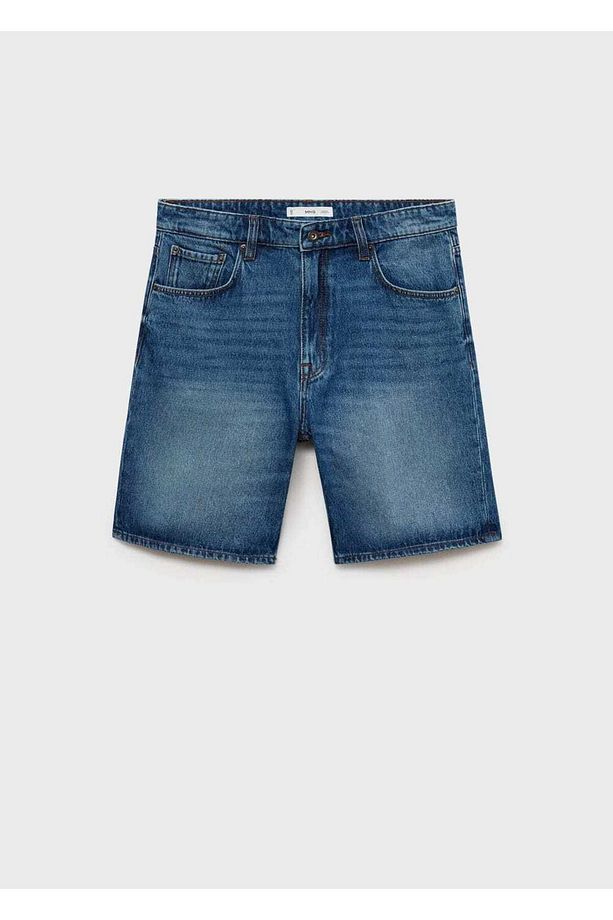 Regular fit jean bermuda şort - 3