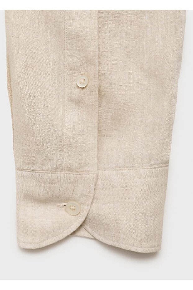 %100 keten gömlek - 6