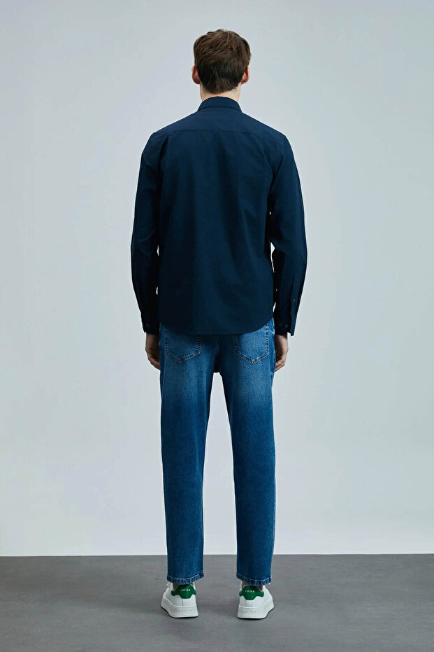 Ellery Lacivert Erkek Gömlek 111010637 - 6