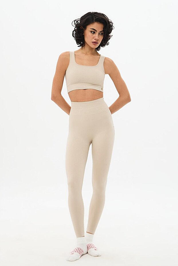 Zen High Waist and Lifting Leggings Beige