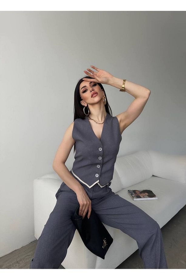 ASTARLİ PİS DİKİŞLİ YELEK - 2