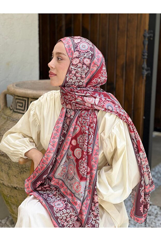 Rose Pattern Tanca Shawl - 2