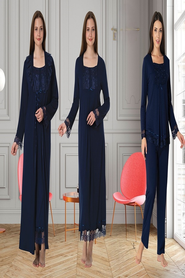 Effortt Pregnant Maternity Nightgown and Pajama Set 3046