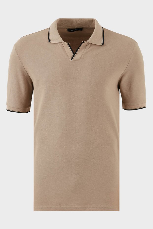 Cotton Regular Fit Stripe Detailed Polo Neck t Shirt Men's Polo Neck t Shirt 5902964