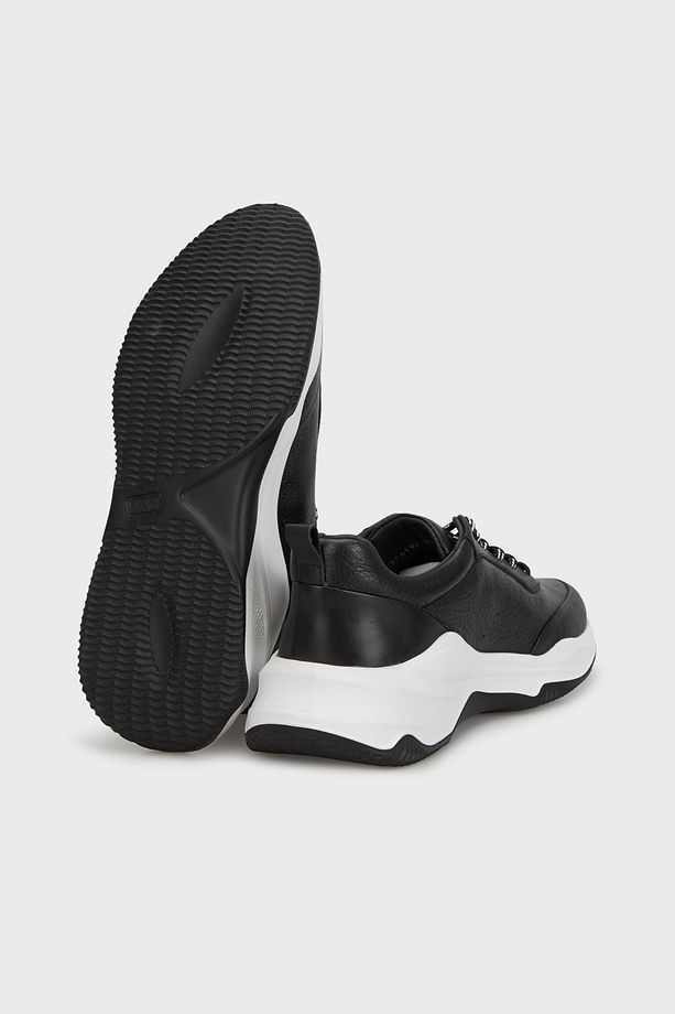 Hakiki Deri Kalın Taban Sneaker Ayakkabı Erkek AYAKKABI 15219737S1 - 4