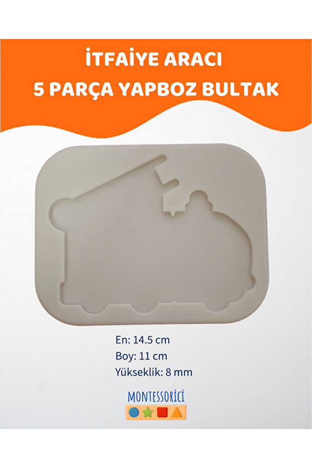 İtfaiye Puzzle Bultak Seti – 2+ Yaş Eğitici Yapboz (5 Parça + Taban) - 2