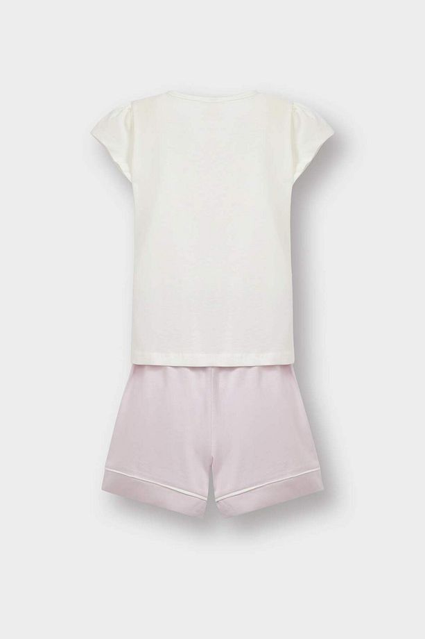 Kız Bebek Pijama Takımı Kısa Kollu Penye Üst Esnek Belli Şort E1548a525hs - 5