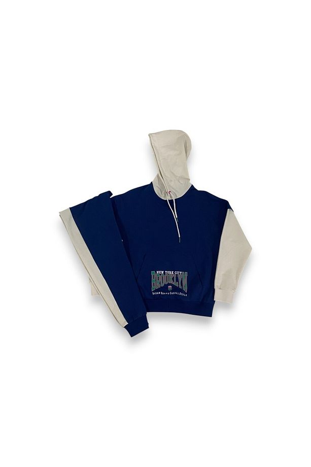 Çocuk Mavi Erkek Garson Eşofman Takım Ceket/jogger Eşofman Takımı T11eg-11068-009 - 1