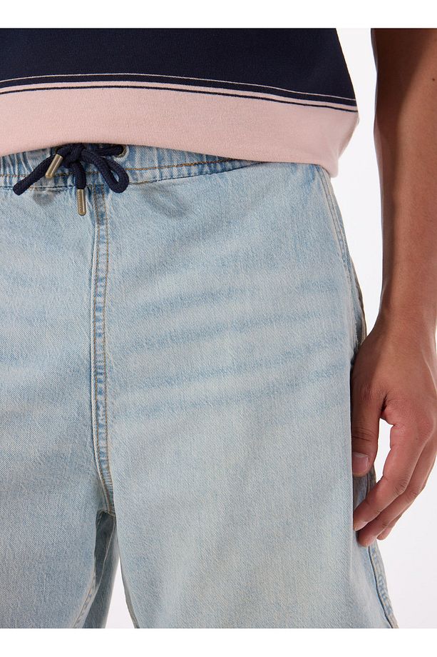 Erkek Regular Fit Desenli Denim Şort M5GD35D5M51GAL1 GJ JOGGER DENIM S - 5