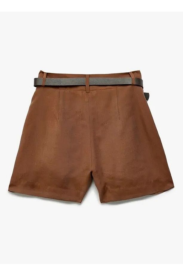 Normal Bel Regular Fit Kahve Kadın Şort 5SAK40092EW - 5