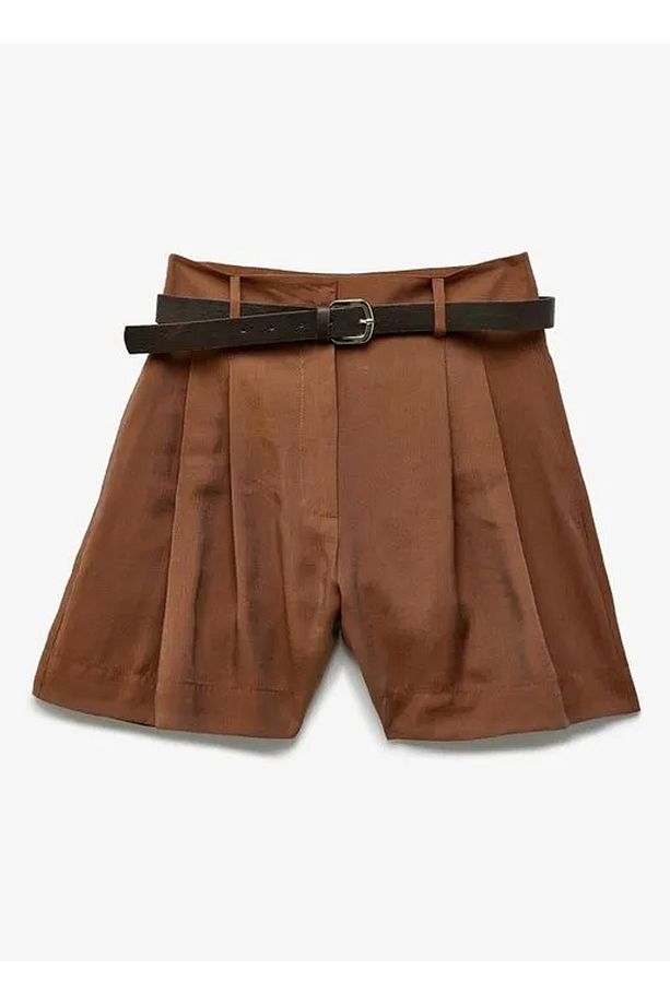 Normal Bel Regular Fit Kahve Kadın Şort 5SAK40092EW - 3