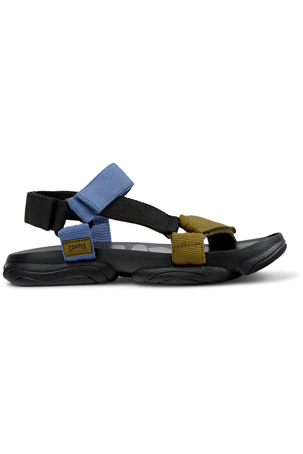 Men's Summer Sandals with Hook And Loop Straps, Open-Toe, Comfy Sole, Color Block Karst - 2