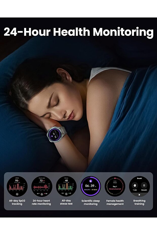 Solar Neo HF008 Smart Watch, 1.53" HD Display, Smart Message Notifications, Health Monitoring - 9